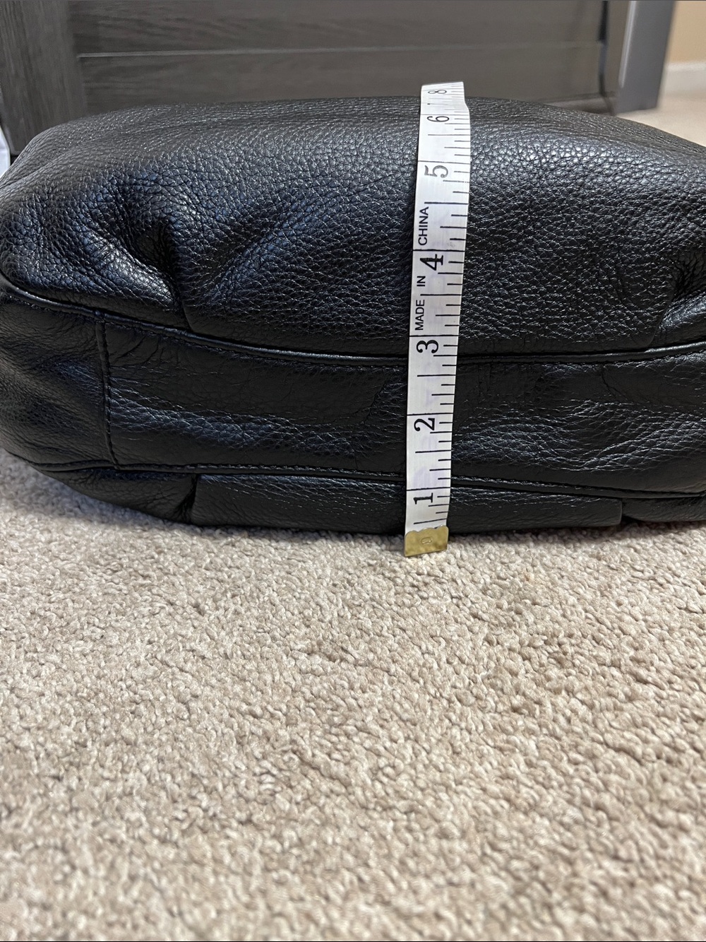 Michael Kors Black Pebbled Leather Drawstring Hobo with Gold MK Charm - Picture 11 of 11